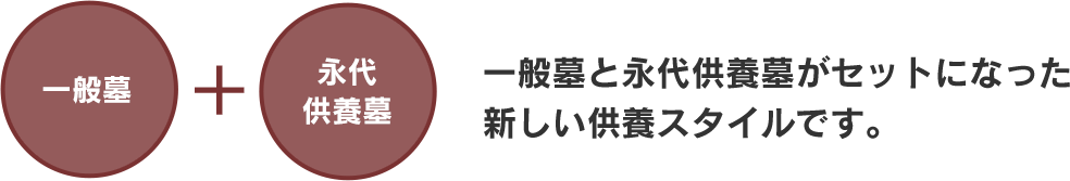 一般墓 永代供養墓 一般墓と永代供養墓がセットになった 新しい供養スタイルです。